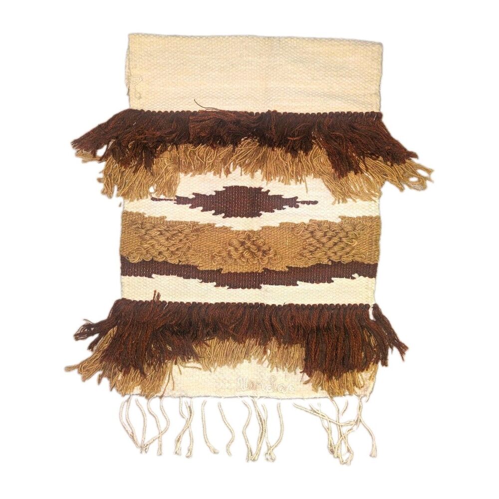 Vintage Collectible Narda's Handwoven Tapestry Fringed From Trinidad, Benguet